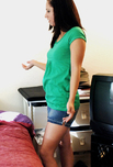 Reena Sky - Reena Sky in Fast Times: Co-ed, Friend, Girlfriend's Friend, Bed, Bedroom, Dorm, Big Ass, Brunette, Petite, Shaved, Small Tits