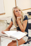 Brynn Tyler - Brynn Tyler in Naughty Bookworms: Co-ed, College Girl, Student, Classroom, Desk, Blonde, Blow Job, Facial, Natural Tits, Petite, Shaved, Small Tits